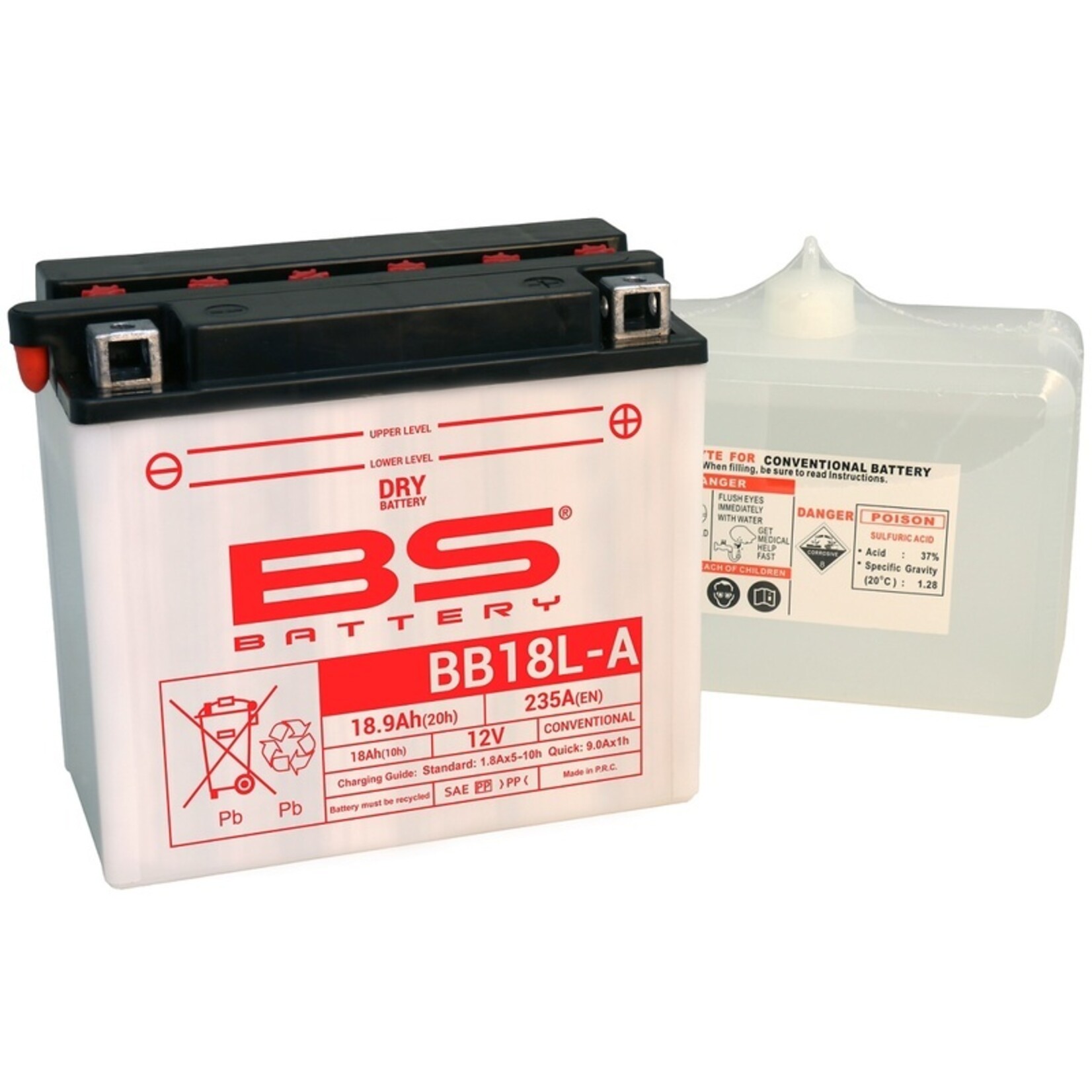BS BATTERY Accu High performance met zuurpakket - BB18L-A