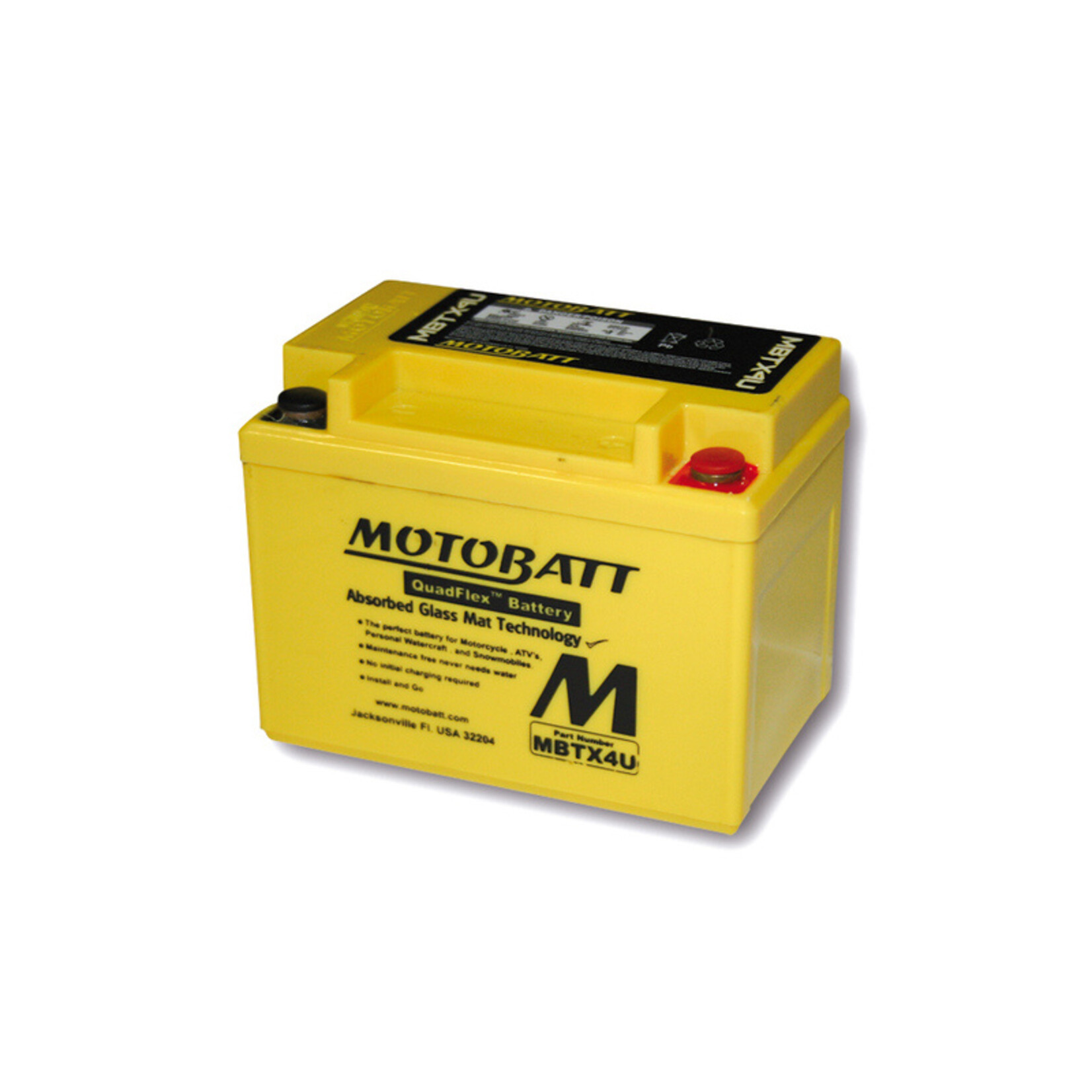 MOTOBATT Motorfiets accu MBTX4U