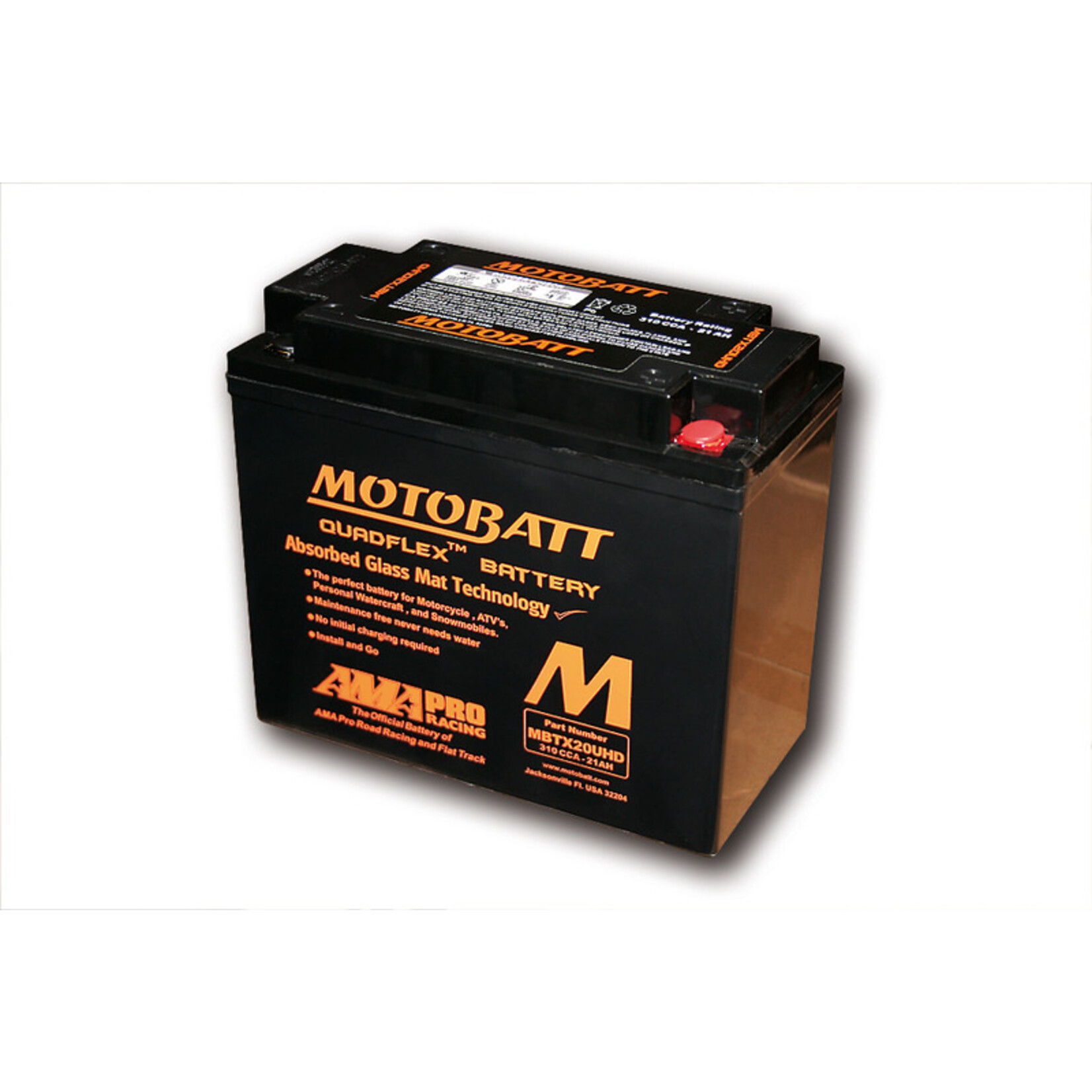 MOTOBATT Motorfiets accu MBTX20UHD, Black