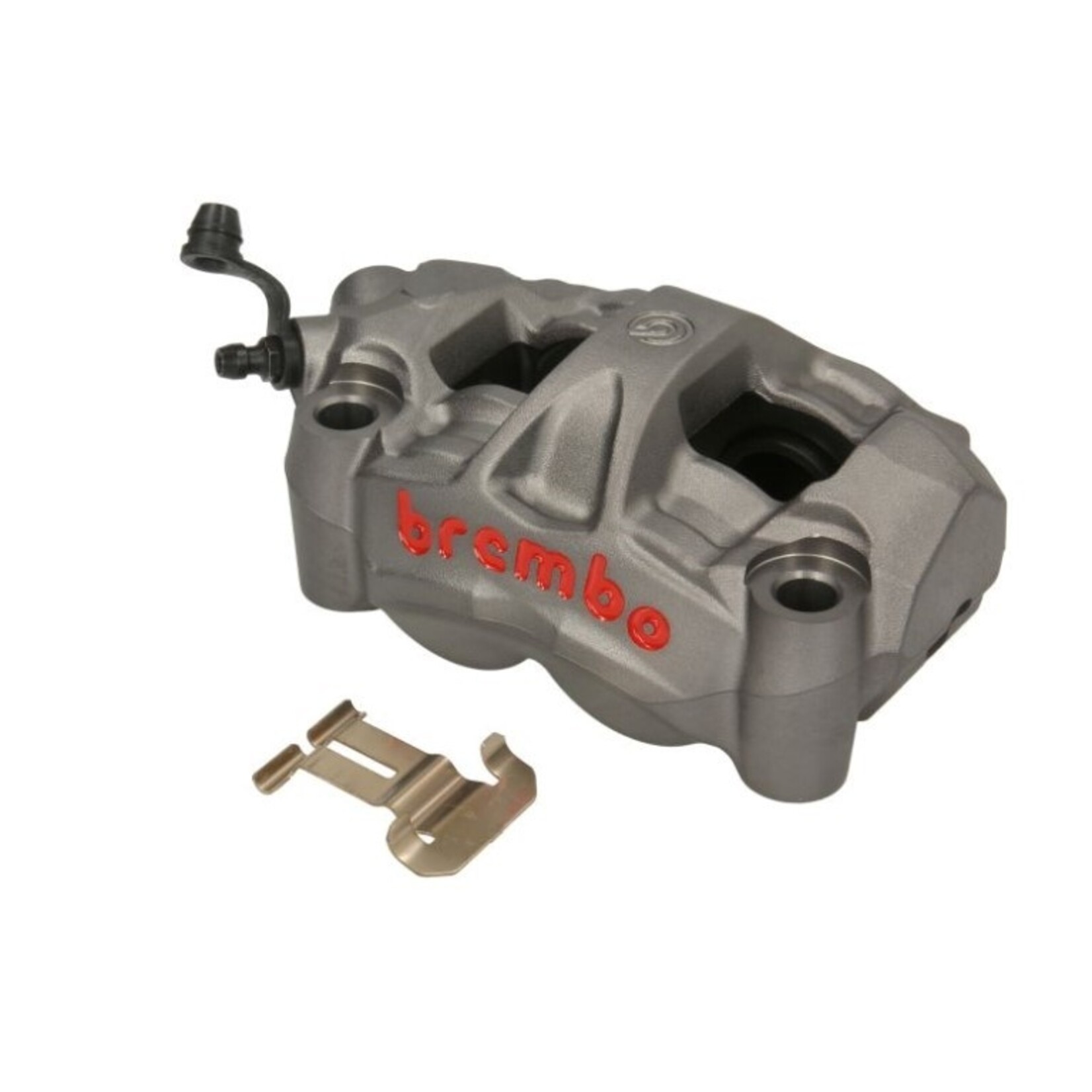 Brembo Racing Brembo Racing M4, 4-zuiger, 100 mm. Ontwikkeld voor constante remkracht en thermische stabiliteit.