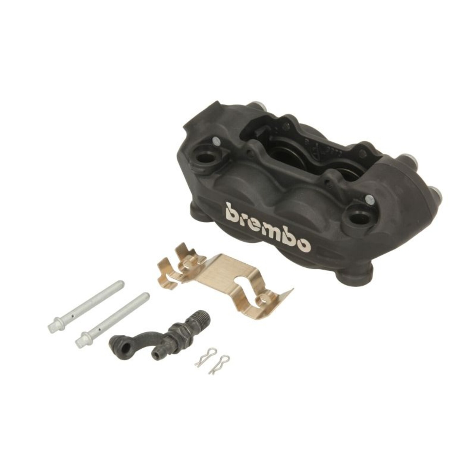 Brembo Racing Brembo Racing M4, 4-zuiger, 100 mm, zwart. Ontwikkeld voor constante remkracht en thermische stabiliteit.