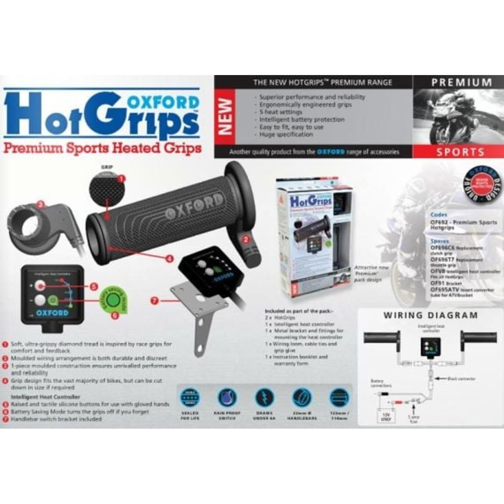 Oxford Hot Grips Premium Sport handvatverwarming