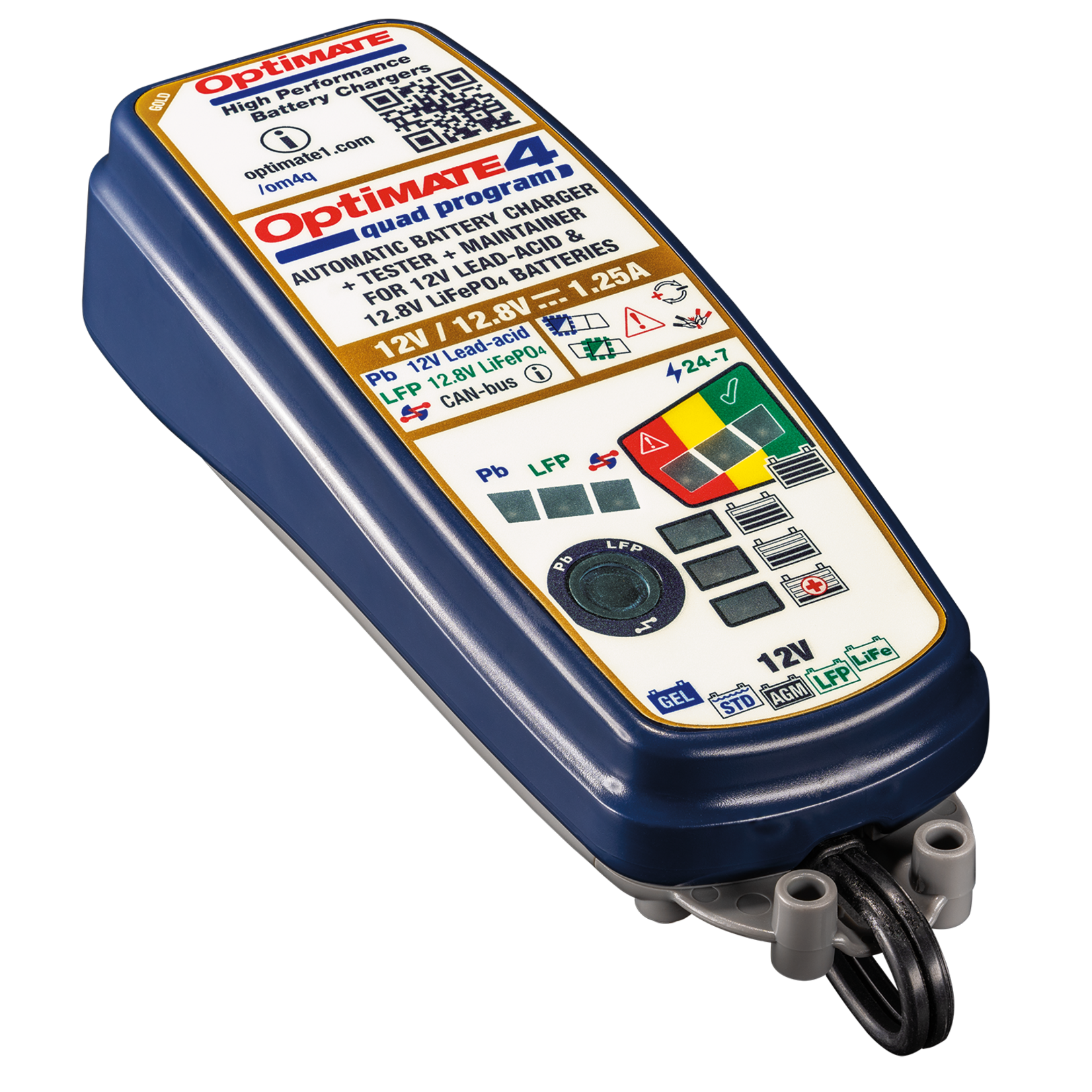 Optimate Tecmate 4 Quad Program 12V 1.25A Acculader