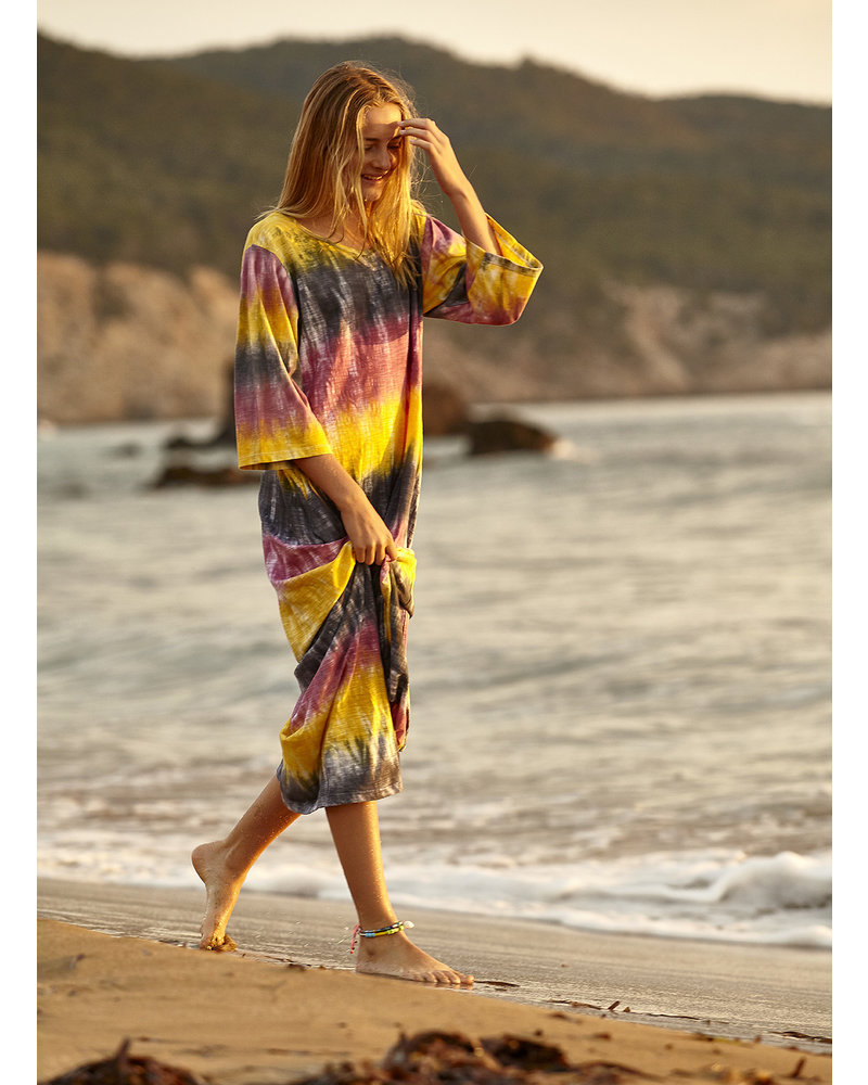 Californication long  tie dye dress  with sleeves