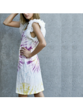 Izuskan Biarritz korte tule jurk tie dye