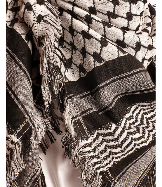Großer Izuskan-Schal aus zweifarbigem Jacquard Großer Izuskan-Schal aus zweifarbigem Jacquard