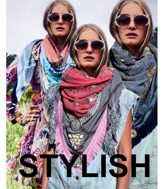 Sjaal limited Izuskan model Madam de Rosa