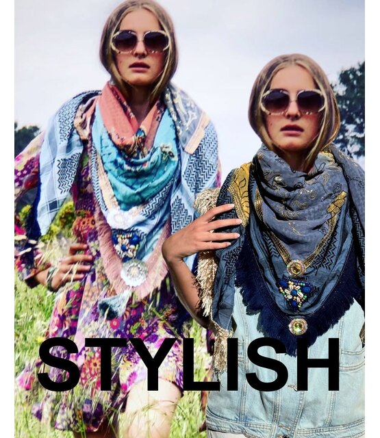 Pañuelo Izuskan modelo Madame de Rosa