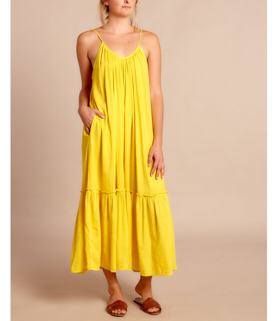 Langes Kleid Honolulu Yellow