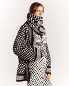 Kimono jacket black white