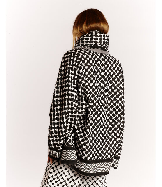 Kimono-Jacke black white