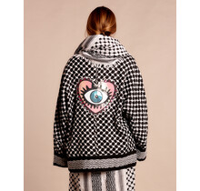 chaqueta kimono black white