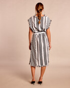 kaftan Dress white black