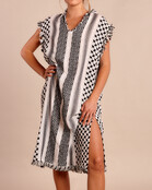 kaftan Jurk white black