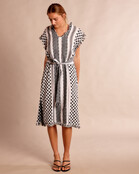 kaftan Jurk white black