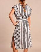 kaftan Jurk white black