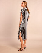 kaftan Kleid black white