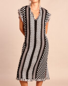 kaftan Vestir Black white
