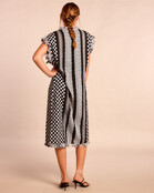 kaftan Jurk black white