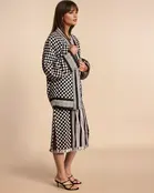 chaqueta kimono black white