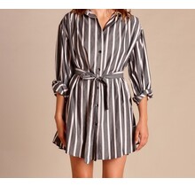 Blouse Summer  Striped  Grey pink