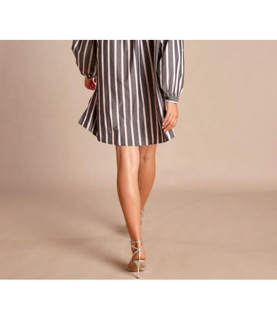 Bluse Summer  Gestreifte  Grey pink