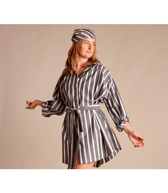 Bluse Summer  Gestreifte  Grey pink