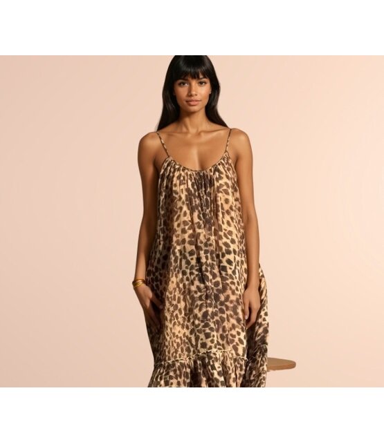 Vestido Largo Honolulu Leopard
