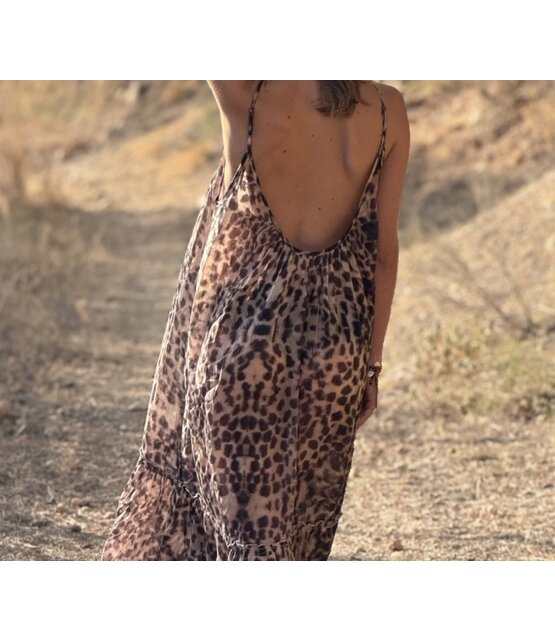 Vestido Largo Honolulu Leopard