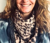 Schal, limitierte Sonderedition, Leopardenmuster