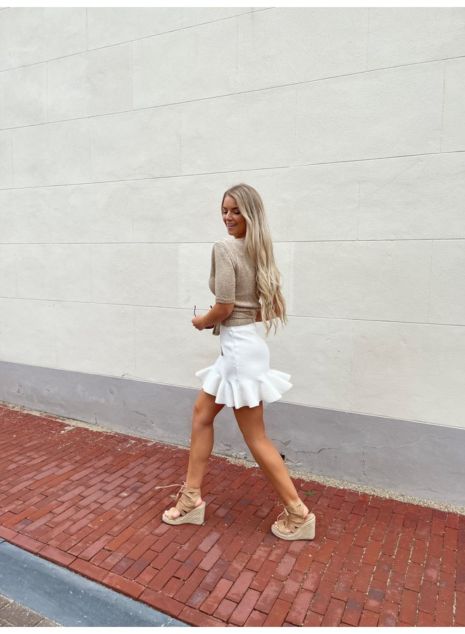 Bibi ruffle skirt - white