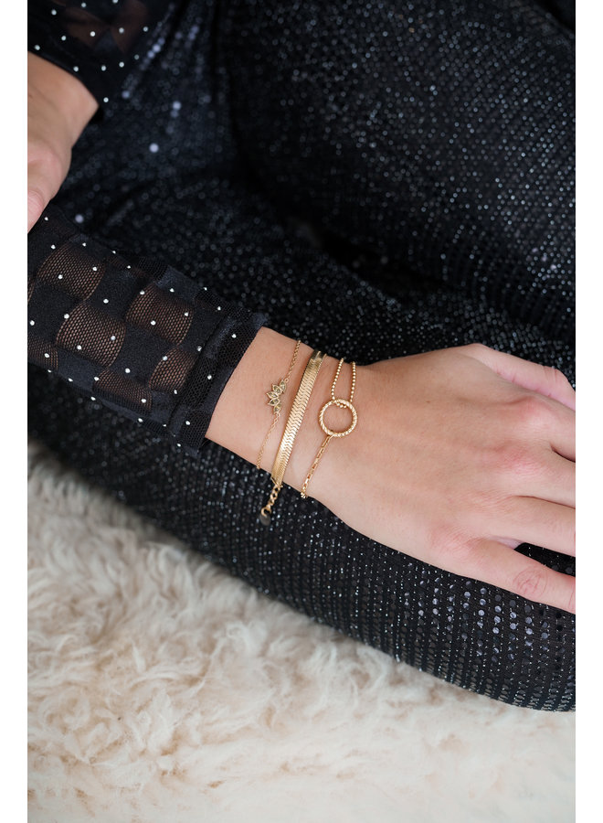 Armband goud met rond detail