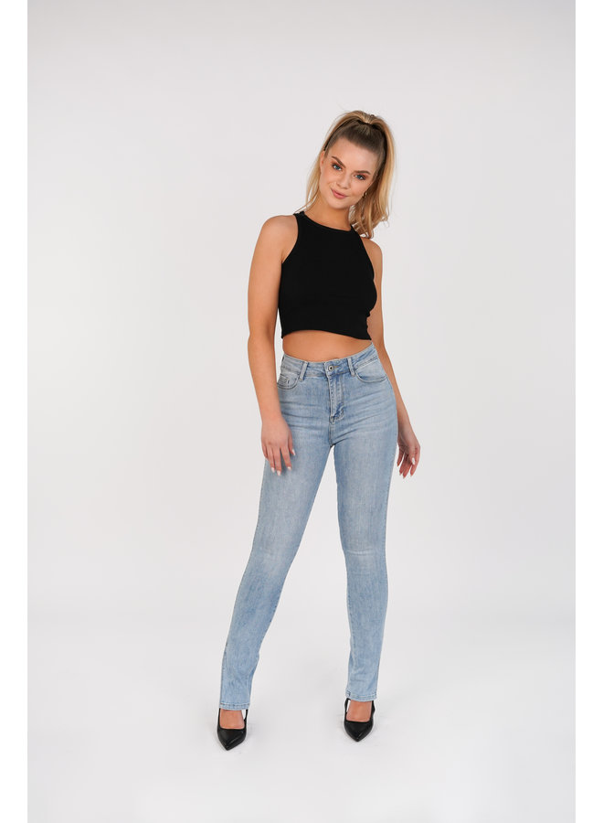 Merel petite split jeans - light blue