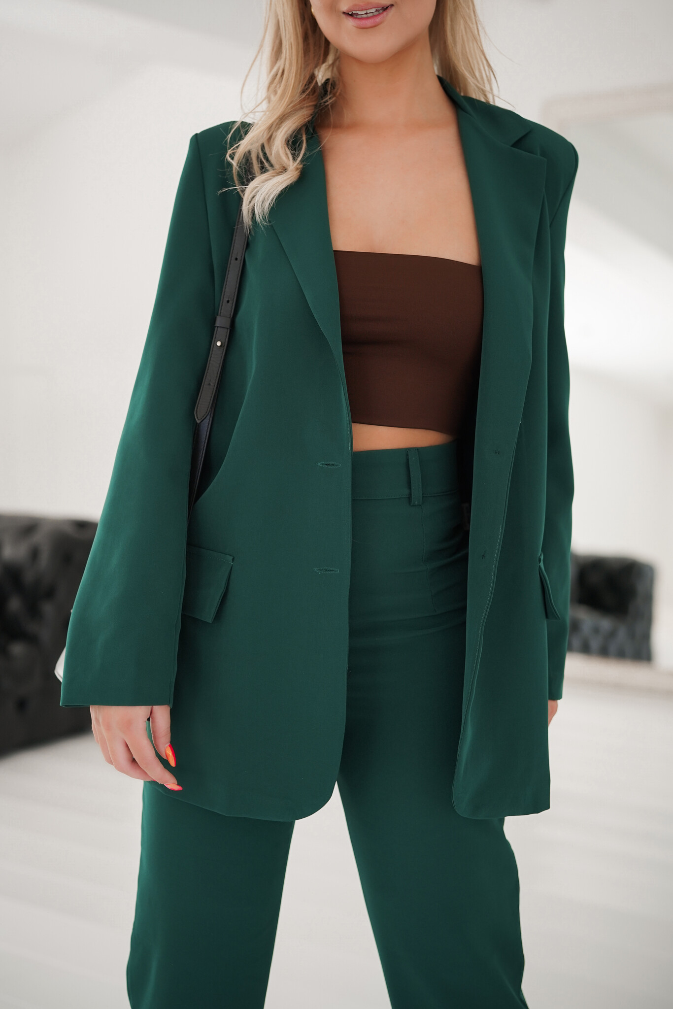 blazer donker groen