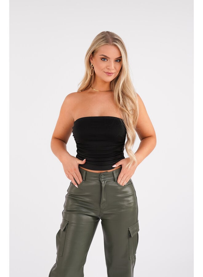 Bandeau croptop zwart - Dali