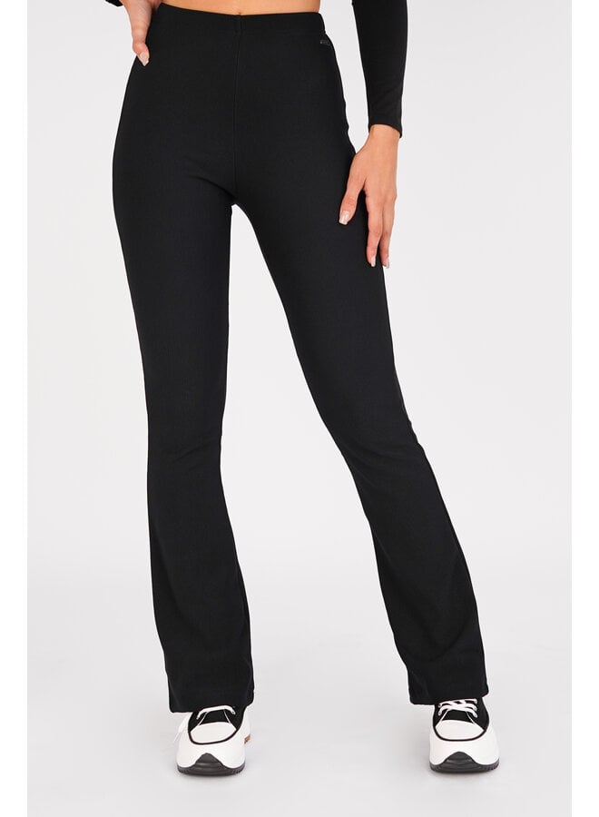 Flared pants zwart - Noor