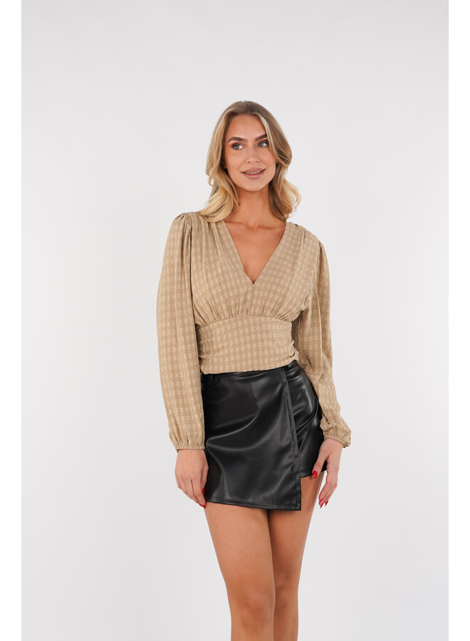 Cropped top taupe - Mara