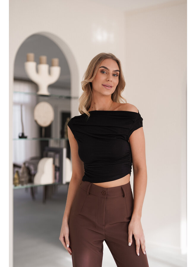 Off shoulder top zwart - Milani