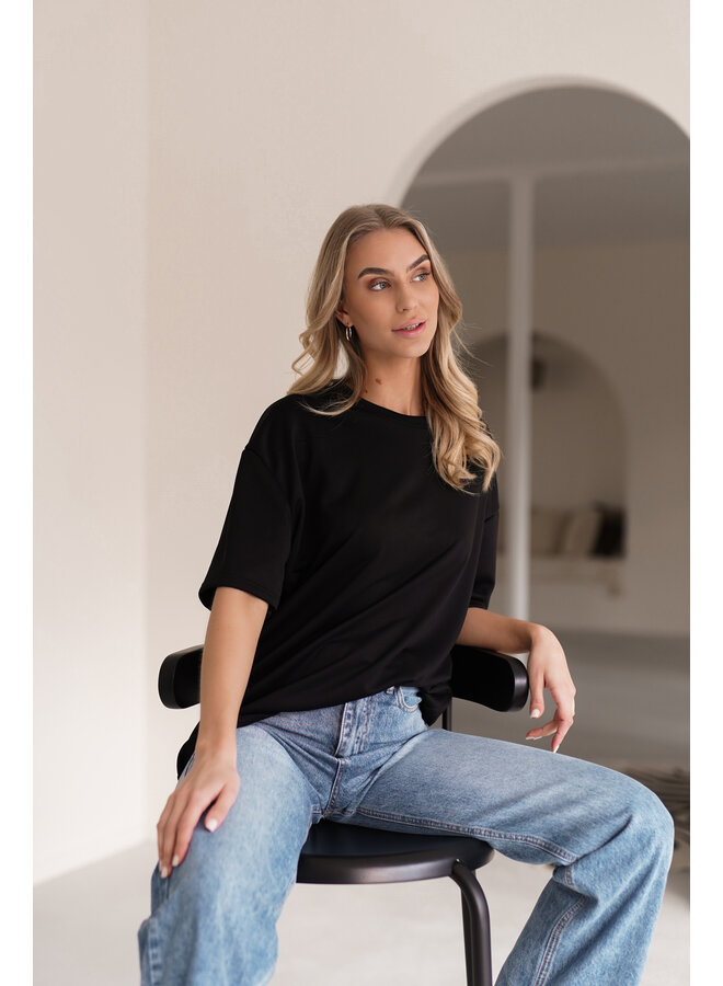 oversized t-shirt zwart