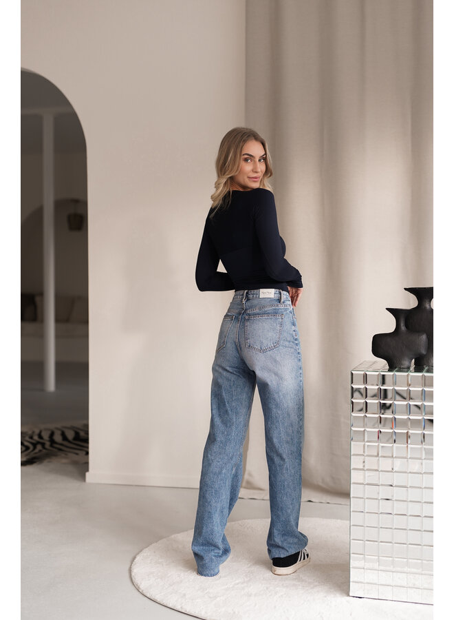 Wide leg jeans tall blauw