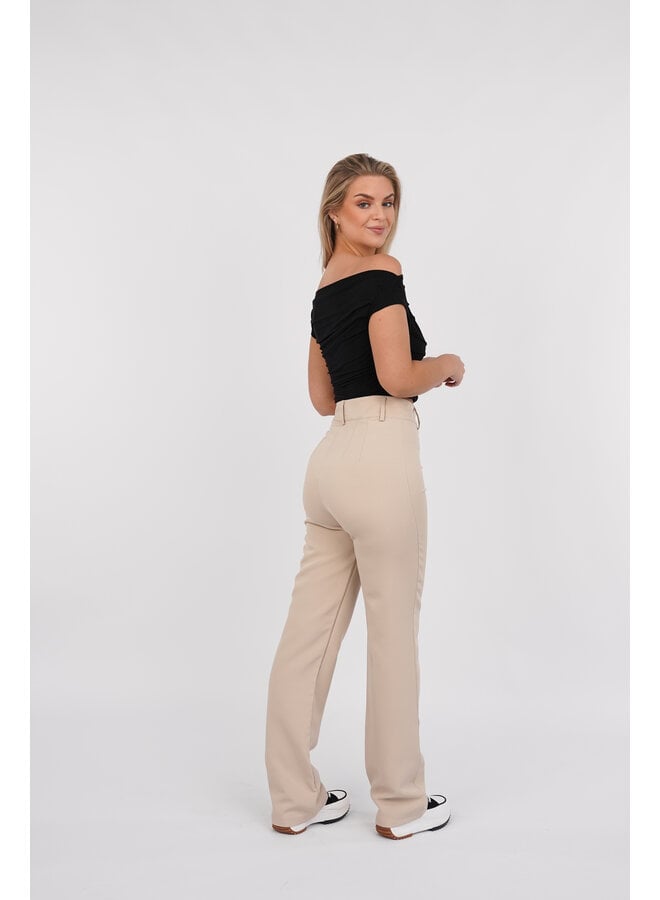 Pantalon met wide leg model sand