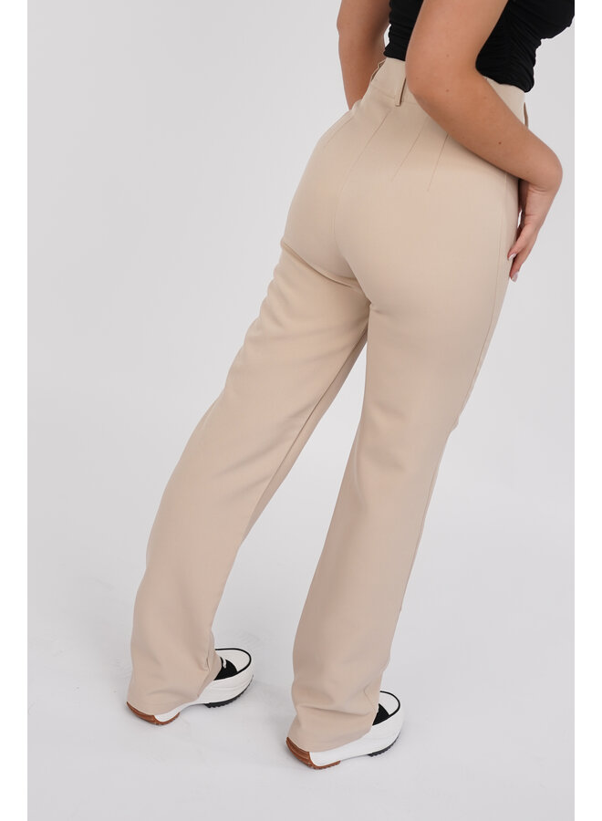 Pantalon met wide leg model sand