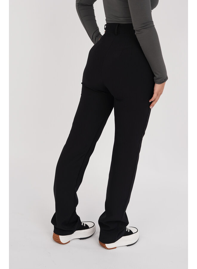 Zwarte pantalon met wideleg model