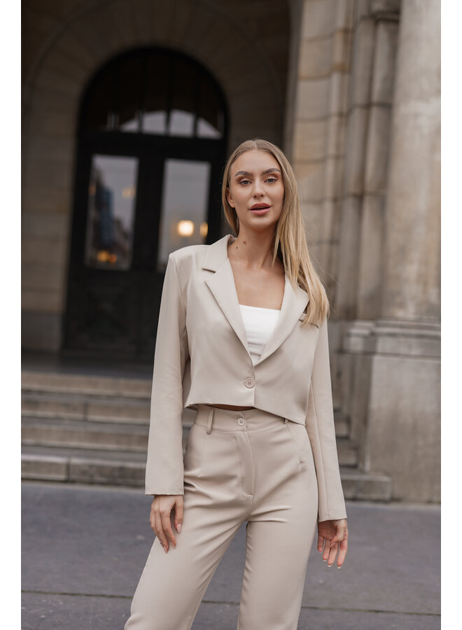 Cropped blazer sand - Evelina