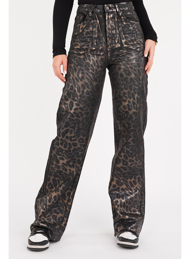 Panter jeans metallic bruin - Nala