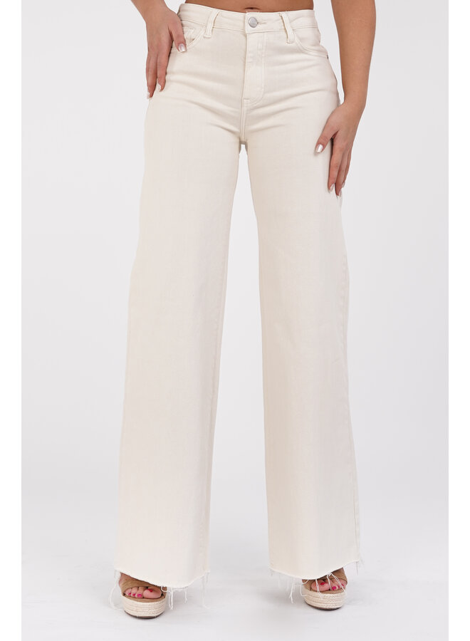 Wide leg jeans beige - Yona