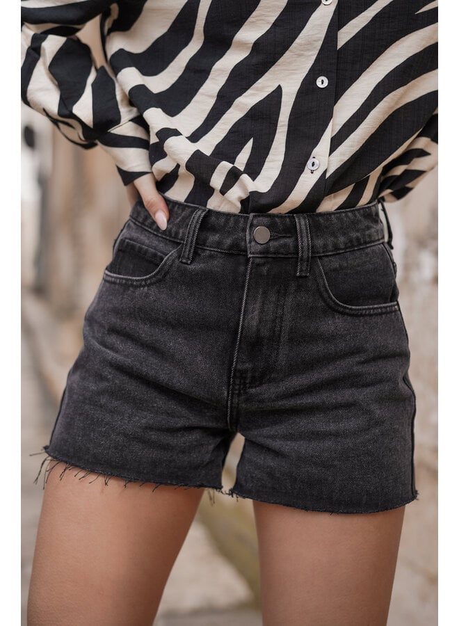 Denim short zwart - Melia