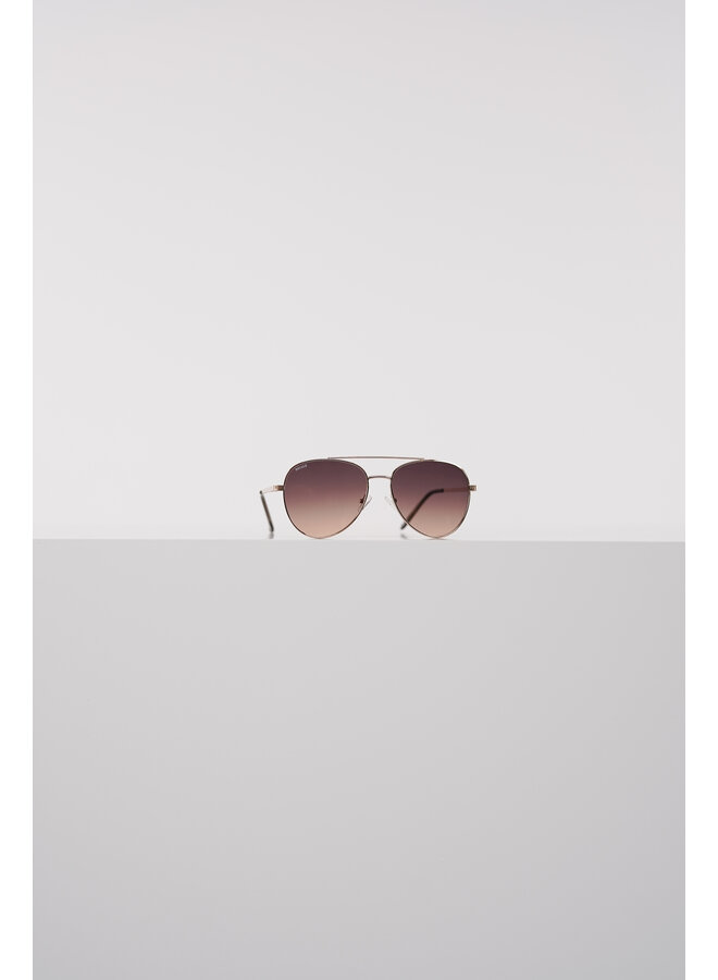 Aviator zonnebril met gradient donkere glazen goud