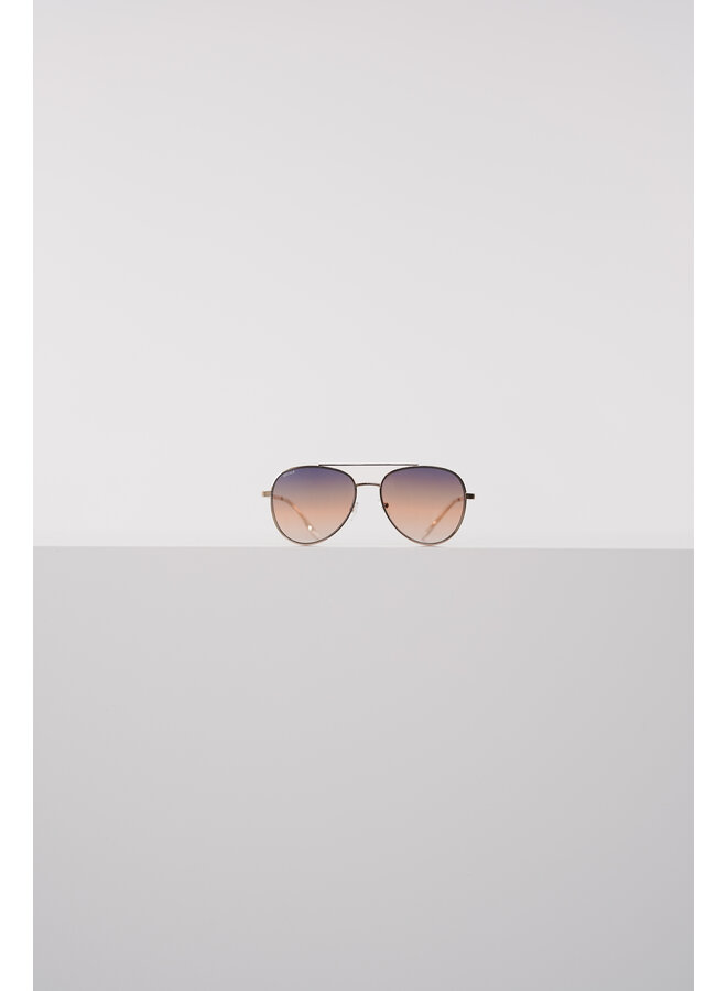 Aviator zonnebril met gradient lichte glazen goud