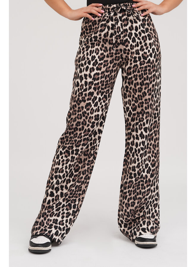 Jogger met straight leg model leopard